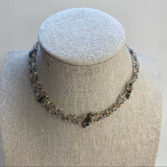 Jewelry - PINK BEADED CHOKER NECKLACE